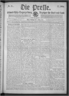 Die Presse 1909, Jg. 27, Nr. 51 Zweites Blatt, Drittes Blatt