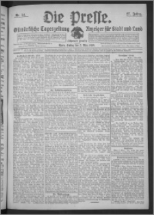 Die Presse 1909, Jg. 27, Nr. 54 Zweites Blatt, Drittes Blatt