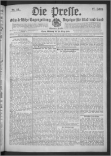 Die Presse 1909, Jg. 27, Nr. 58 Zweites Blatt, Drittes Blatt