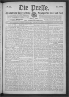 Die Presse 1909, Jg. 27, Nr. 67 Zweites Blatt