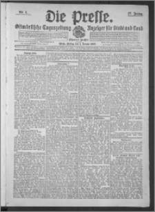 Die Presse 1909, Jg. 27, Nr. 1 Zweites Blatt, Drittes Blatt