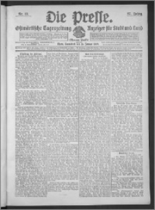 Die Presse 1909, Jg. 27, Nr. 13 Zweites Blatt