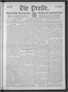 Die Presse 1909, Jg. 27, Nr. 18 Zweites Blatt, Drittes Blatt