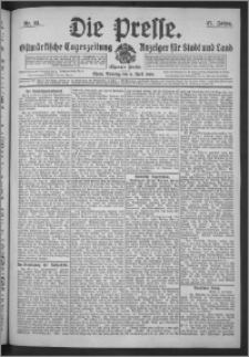 Die Presse 1909, Jg. 27, Nr. 81 Zweites Blatt, Drittes Blatt
