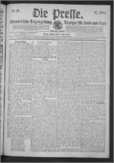 Die Presse 1909, Jg. 27, Nr. 84 Zweites Blatt, Drittes Blatt
