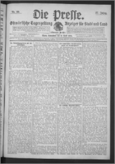 Die Presse 1909, Jg. 27, Nr. 89 Zweites Blatt