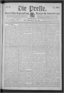 Die Presse 1909, Jg. 27, Nr. 91 Zweites Blatt, Drittes Blatt