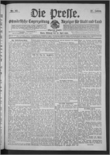 Die Presse 1909, Jg. 27, Nr. 98 Zweites Blatt