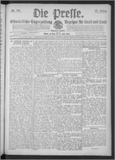 Die Presse 1909, Jg. 27, Nr. 128 Zweites Blatt, Drittes Blatt
