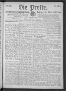 Die Presse 1909, Jg. 27, Nr. 129 Zweites Blatt