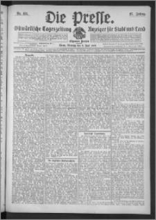 Die Presse 1909, Jg. 27, Nr. 131 Zweites Blatt, Drittes Blatt
