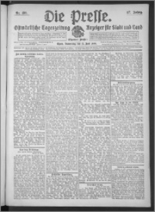 Die Presse 1909, Jg. 27, Nr. 139 Zweites Blatt