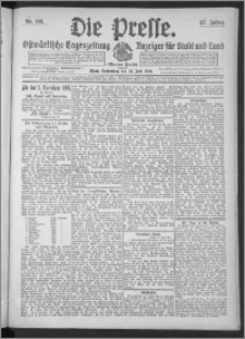 Die Presse 1909, Jg. 27, Nr. 145 Zweites Blatt