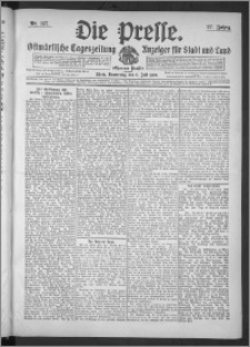 Die Presse 1909, Jg. 27, Nr. 157 Zweites Blatt