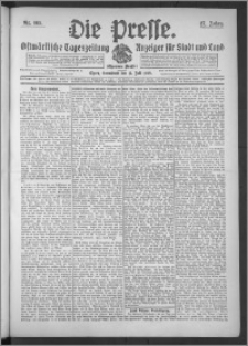Die Presse 1909, Jg. 27, Nr. 165 Zweites Blatt, Drittes Blatt