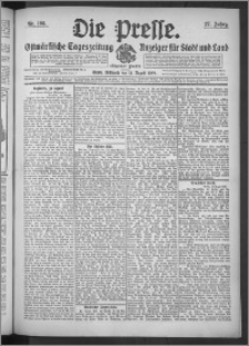 Die Presse 1909, Jg. 27, Nr. 192 Zweites Blatt, Drittes Blatt