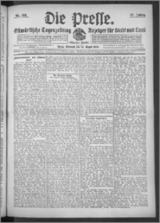 Die Presse 1909, Jg. 27, Nr. 198 Zweites Blatt, Drittes Blatt