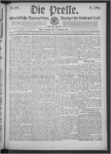 Die Presse 1909, Jg. 27, Nr. 209 Zweites Blatt, Drittes Blatt