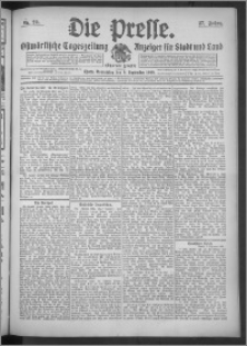Die Presse 1909, Jg. 27, Nr. 211 Zweites Blatt, Drittes Blatt