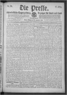 Die Presse 1909, Jg. 27, Nr. 216 Zweites Blatt, Drittes Blatt