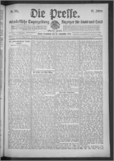 Die Presse 1909, Jg. 27, Nr. 225 Zweites Blatt, Drittes Blatt