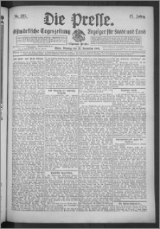 Die Presse 1909, Jg. 27, Nr. 227 Zweites Blatt, Drittes Blatt