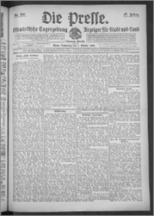 Die Presse 1909, Jg. 27, Nr. 235 Zweites Blatt, Drittes Blatt