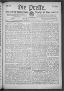 Die Presse 1909, Jg. 27, Nr. 239 Zweites Blatt, Drittes Blatt