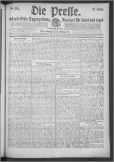 Die Presse 1909, Jg. 27, Nr. 245 Zweites Blatt, Drittes Blatt