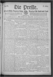 Die Presse 1909, Jg. 27, Nr. 249 Zweites Blatt, Drittes Blatt