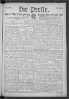 Die Presse 1909, Jg. 27, Nr. 263 Zweites Blatt, Drittes Blatt