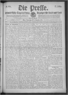 Die Presse 1909, Jg. 27, Nr. 265 Zweites Blatt, Drittes Blatt
