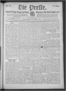 Die Presse 1909, Jg. 27, Nr. 279 Zweites Blatt, Drittes Blatt, Viertes Blatt, Fünftes Blatt