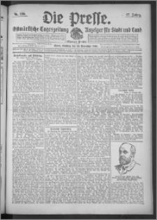 Die Presse 1909, Jg. 27, Nr. 280 Zweites Blatt, Drittes Blatt