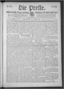 Die Presse 1909, Jg. 27, Nr. 299 Zweites Blatt, Drittes Blatt