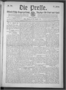 Die Presse 1909, Jg. 27, Nr. 303 Zweites Blatt, Drittes Blatt
