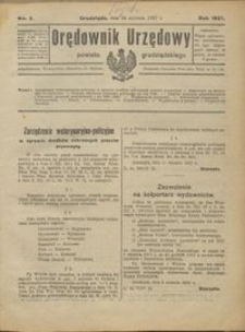 Orędownik Urzędowy Powiatu Grudziądzkiego 1927 nr 2