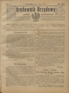 Orędownik Urzędowy Powiatu Grudziądzkiego 1927 nr 9