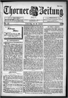 Thorner Zeitung 1899, Nr. 22 Erstes Blatt