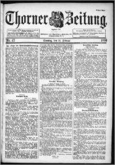 Thorner Zeitung 1899, Nr. 37 Erstes Blatt