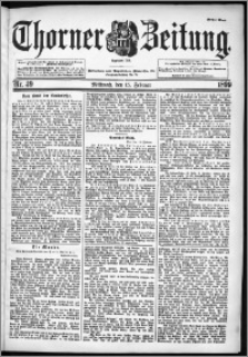 Thorner Zeitung 1899, Nr. 39 Erstes Blatt
