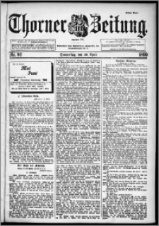 Thorner Zeitung 1899, Nr. 92 Erstes Blatt