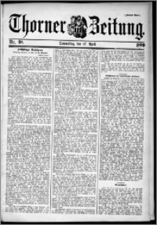 Thorner Zeitung 1899, Nr. 98 Zweites Blatt