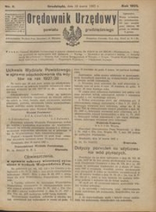 Orędownik Urzędowy Powiatu Grudziądzkiego 1927 nr 11