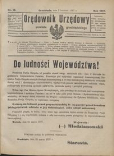 Orędownik Urzędowy Powiatu Grudziądzkiego 1927 nr 13