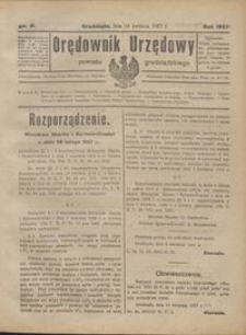 Orędownik Urzędowy Powiatu Grudziądzkiego 1927 nr 15