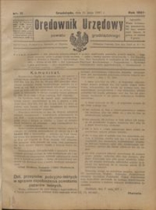 Orędownik Urzędowy Powiatu Grudziądzkiego 1927 nr 21