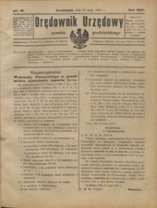 Orędownik Urzędowy Powiatu Grudziądzkiego 1927 nr 22