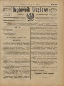 Orędownik Urzędowy Powiatu Grudziądzkiego 1927 nr 30