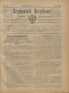 Orędownik Urzędowy Powiatu Grudziądzkiego 1927 nr 31